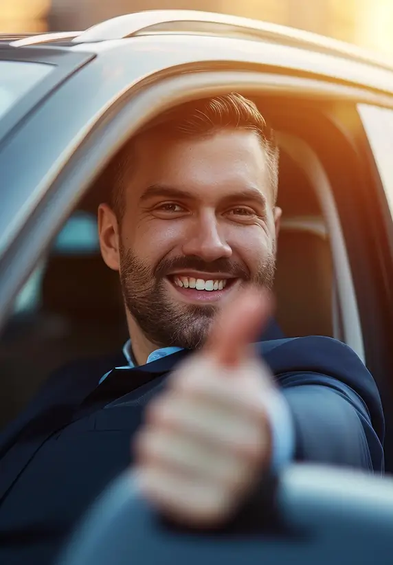 Service-Mitarbeiter des Autohaus Gegner beratend am Fahrzeug